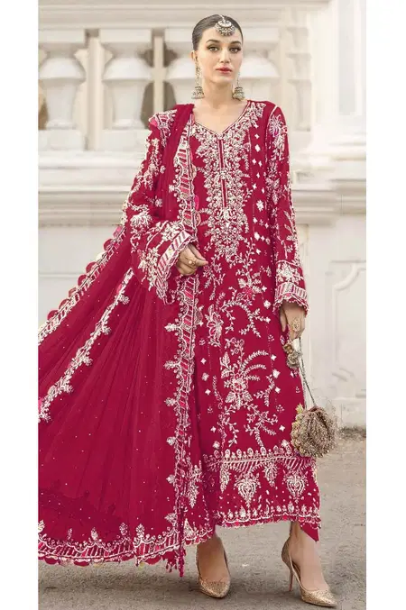 Bilqis B 258 E To H Chiffon Pakistani Salwar Suits Wholesale Price In Surat
